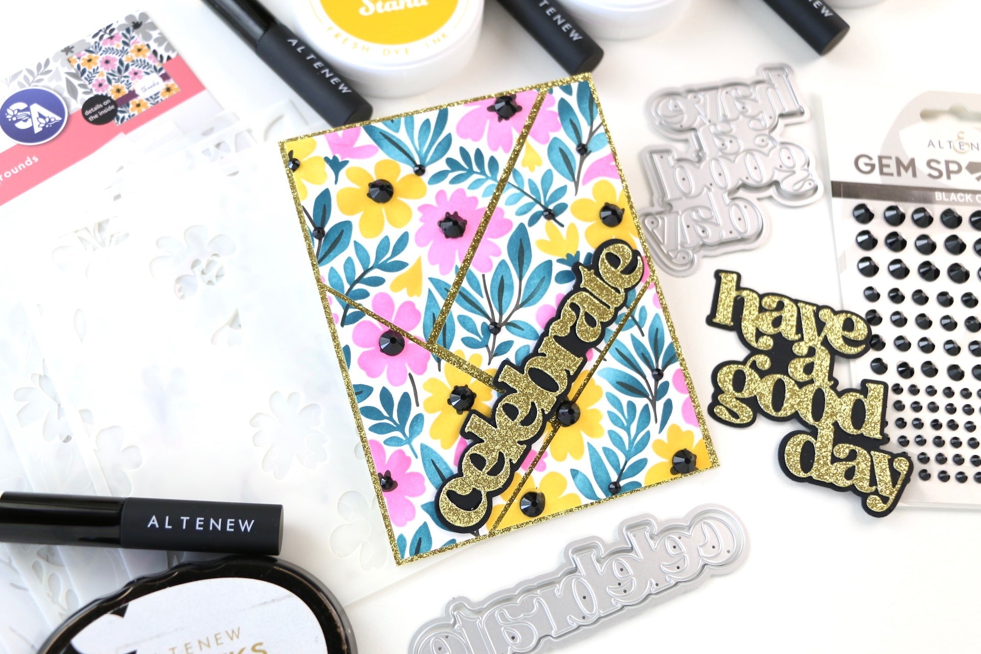 The photo shows the finished card featured in the blog post