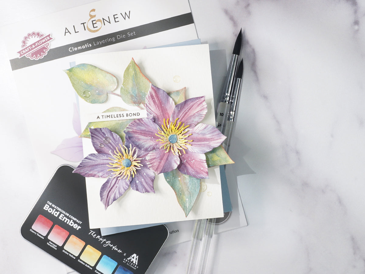 watercolor floral card