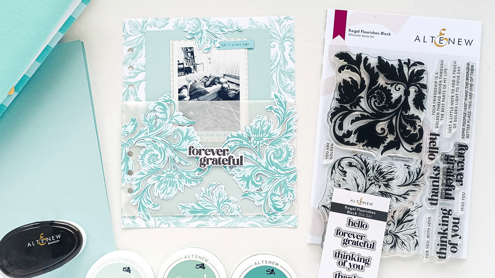 @altenew_bring monochromatic elegance to your projects by Nathalie DeSousa