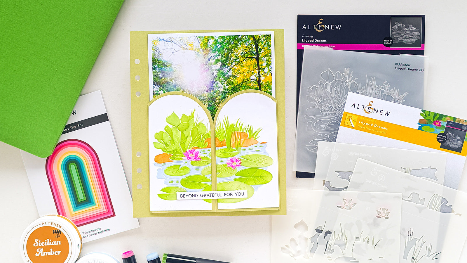@altenew_make your project interactive with lilypad dreams by Nathalie DeSousa