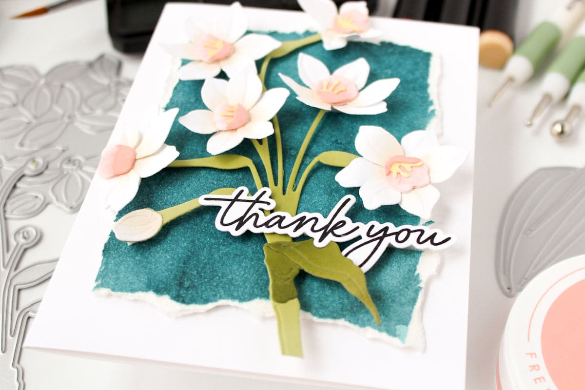 Simple Tips To Bring Your Die Cut Florals To Life - A Touch of Sparkle With Carissa Wiley