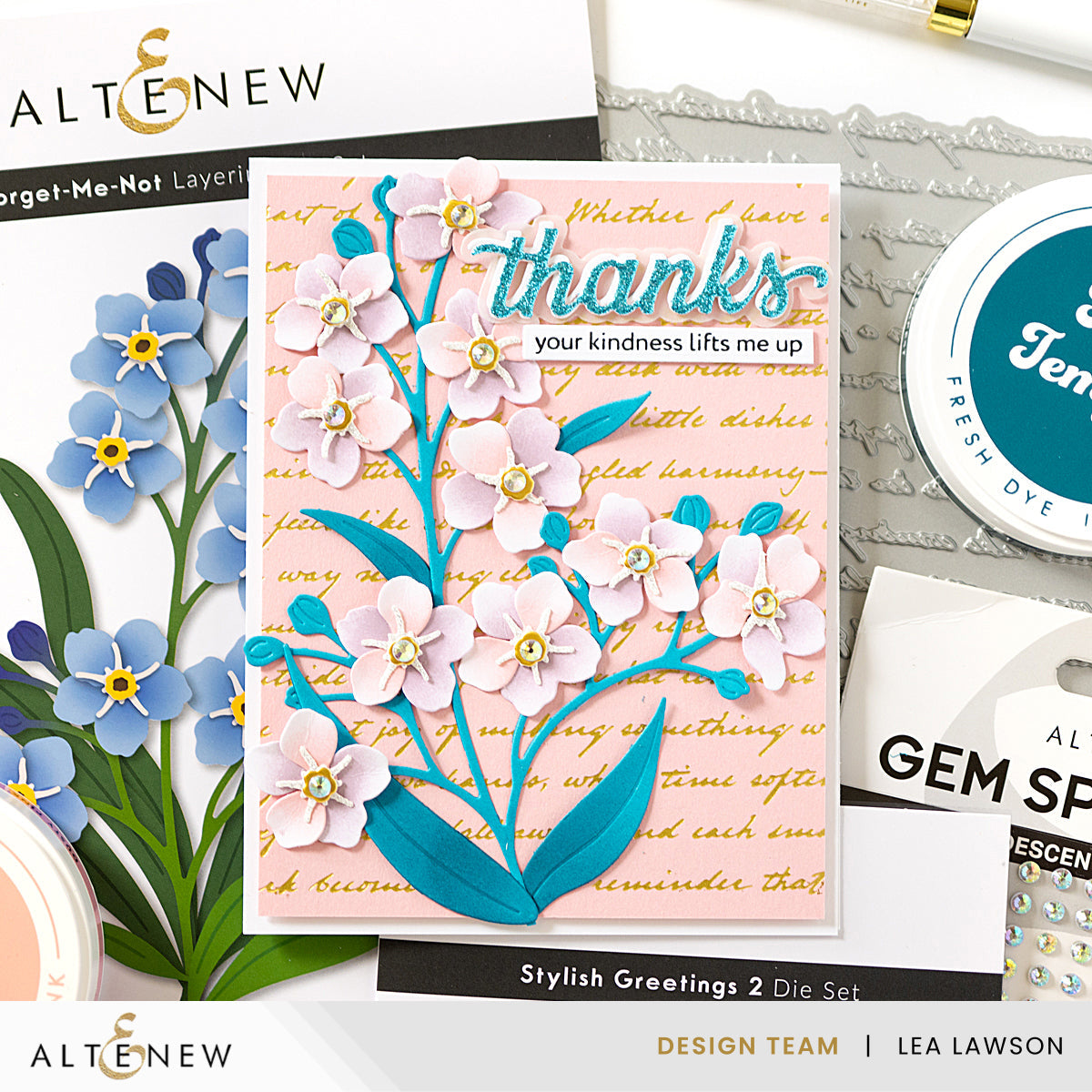 Foiled floral card