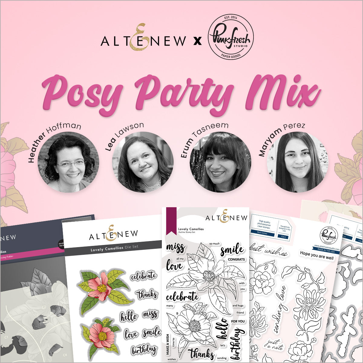 Altenew x Pinkfresh Studio : Posy Party Mix Class Kit - Altenew