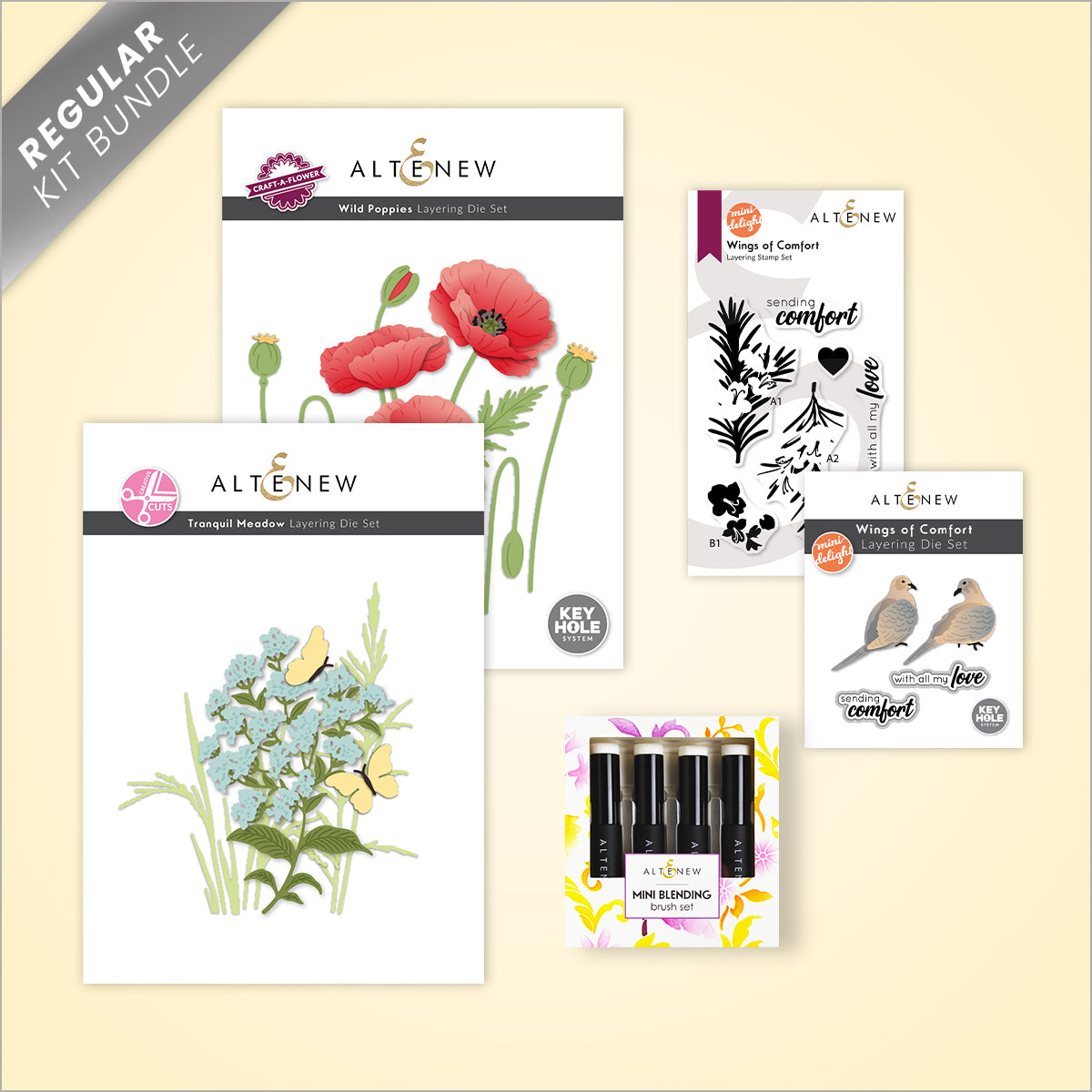 Altenew Blended Beauty workshop kit with colorful blending tools and instructions for building color and dimension in crafts.
