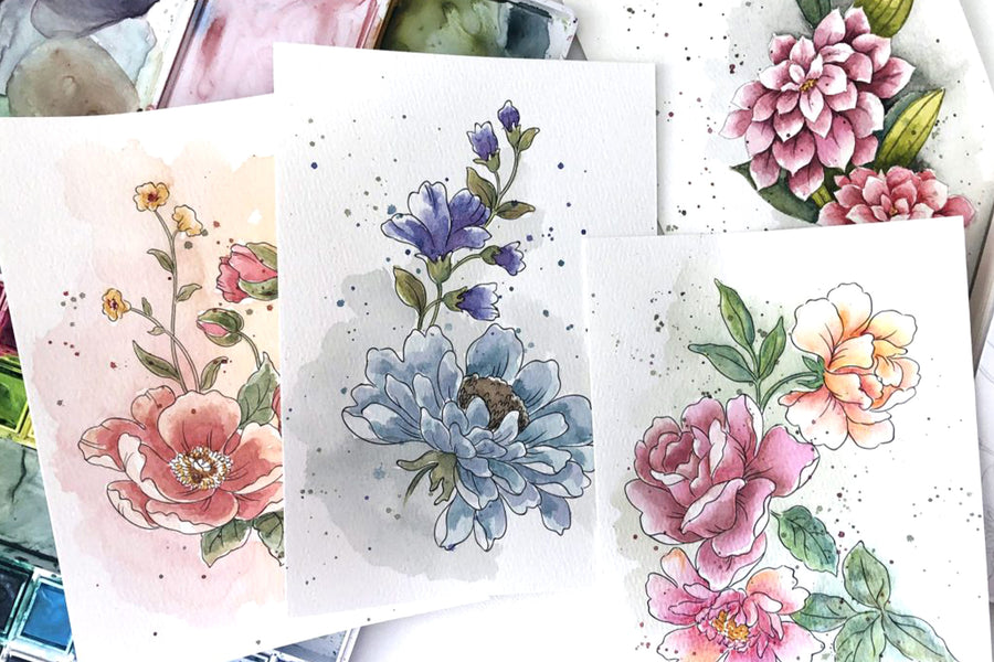 Handmade cards and crafting materials