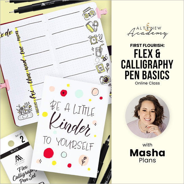 First Flourish: Flex & Calligraphy Basics (Class Pass + Kit)