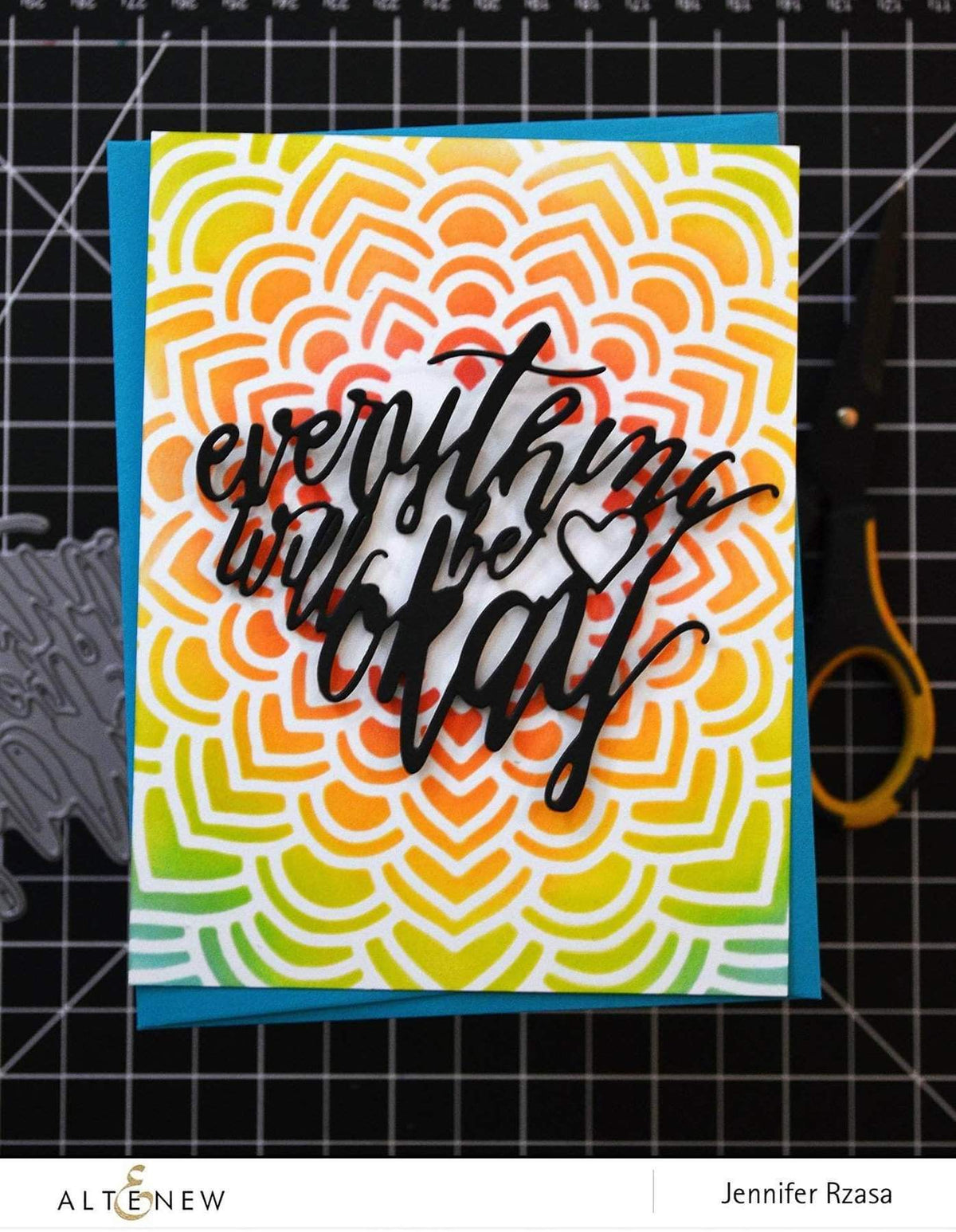 Altenew Creativity Kit Featurette All Over Layered Die-Cut Backgrounds Class
