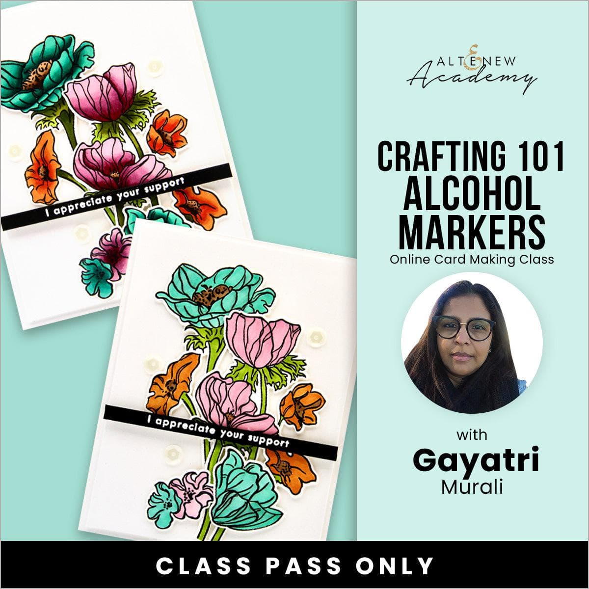 Crafting 101 - Alcohol Markers Online Cardmaking Class