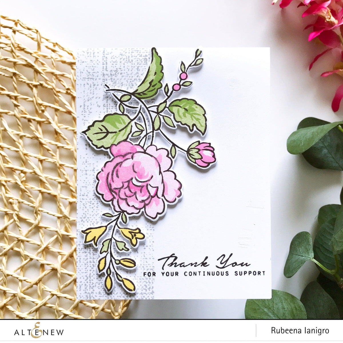 Altenew Crafting 101 Heat Embossing Online Cardmaking Class on demand, featuring a person demonstrating heat embossing techniques.