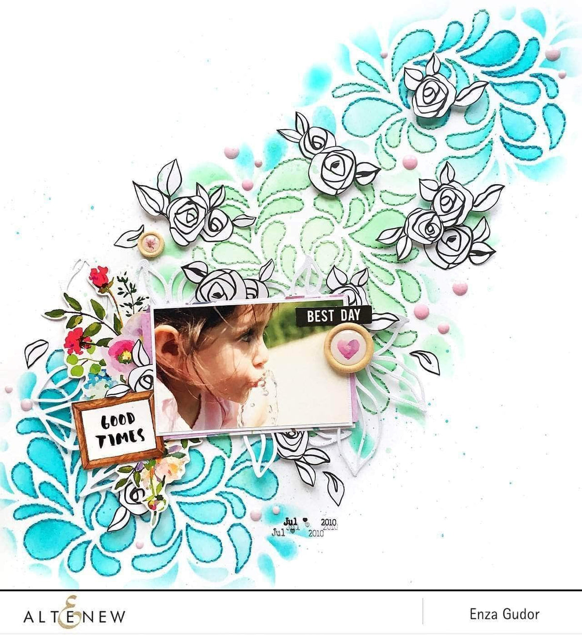 Altenew Creativity Kit Featurette Creating a Softer Stamp Look with No Outline Class