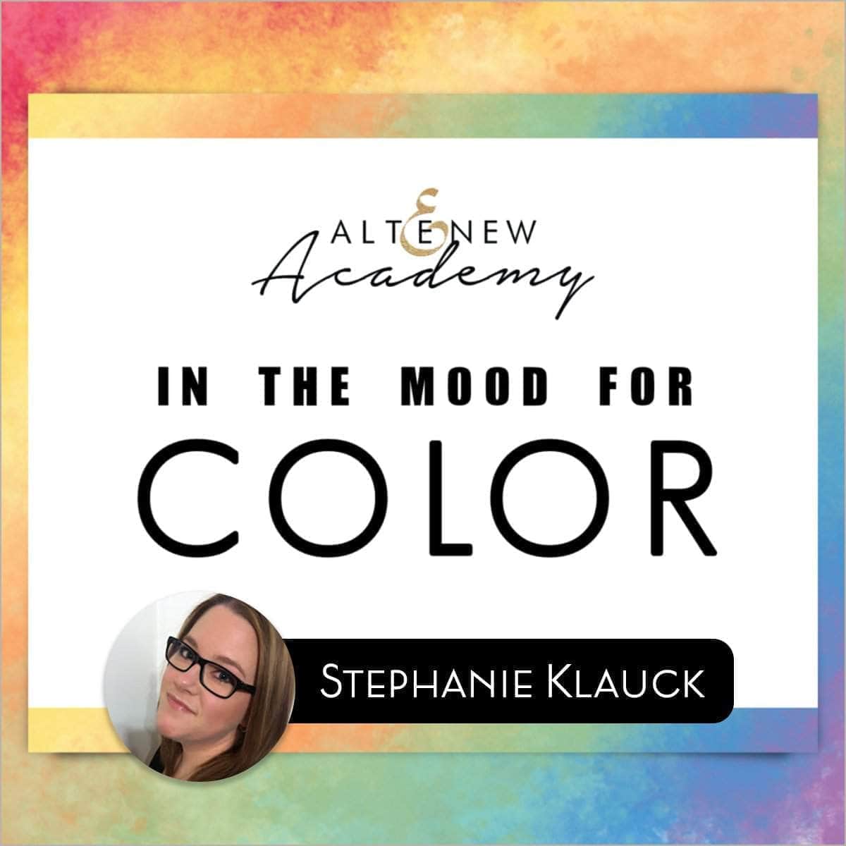 Altenew "In The Mood For Color" online cardmaking workshop, featuring participants creating colorful handmade cards.