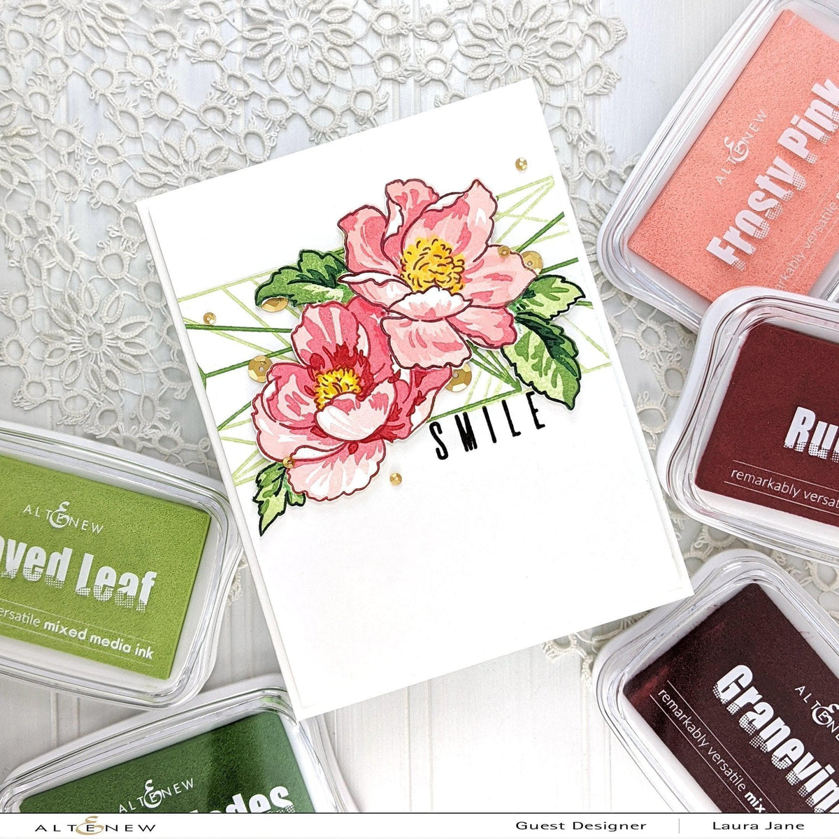 Altenew Creativity Kit Featurette Multi-Masking On A One Layer Card Class