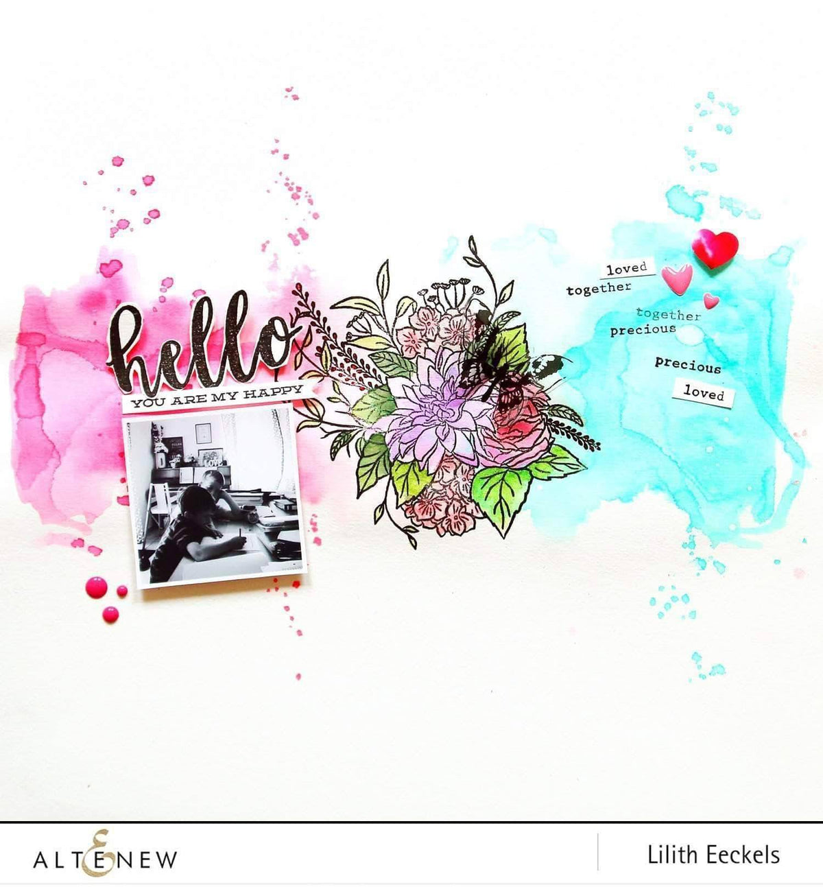 Altenew Creativity Kit Featurette Soft Watercolor Embossed Looks Class