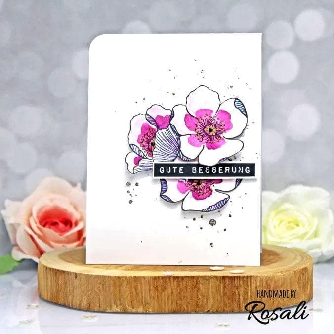 Photocentric Clear Stamps Label Love German Stamp Set