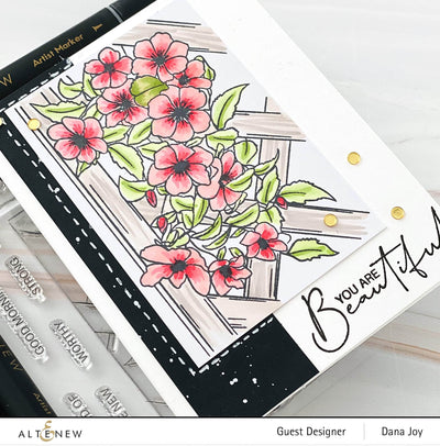 Photocentric Clear Stamps Paint-A-Flower: Clematis Outline Stamp Set