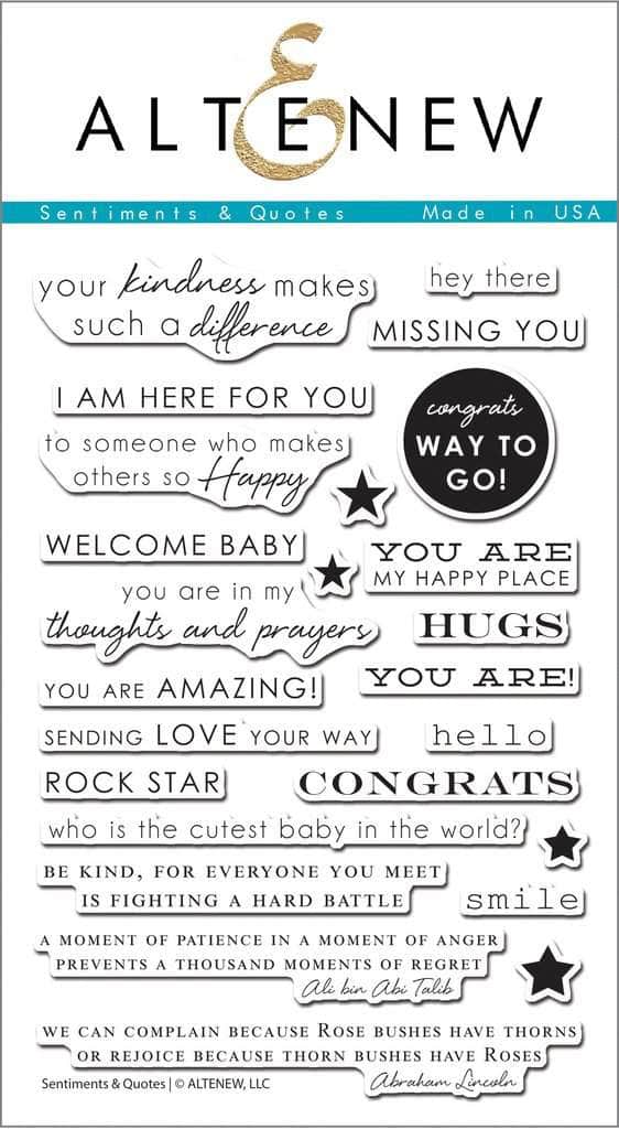 Photocentric Clear Stamps Sentiments & Quotes Stamp Set