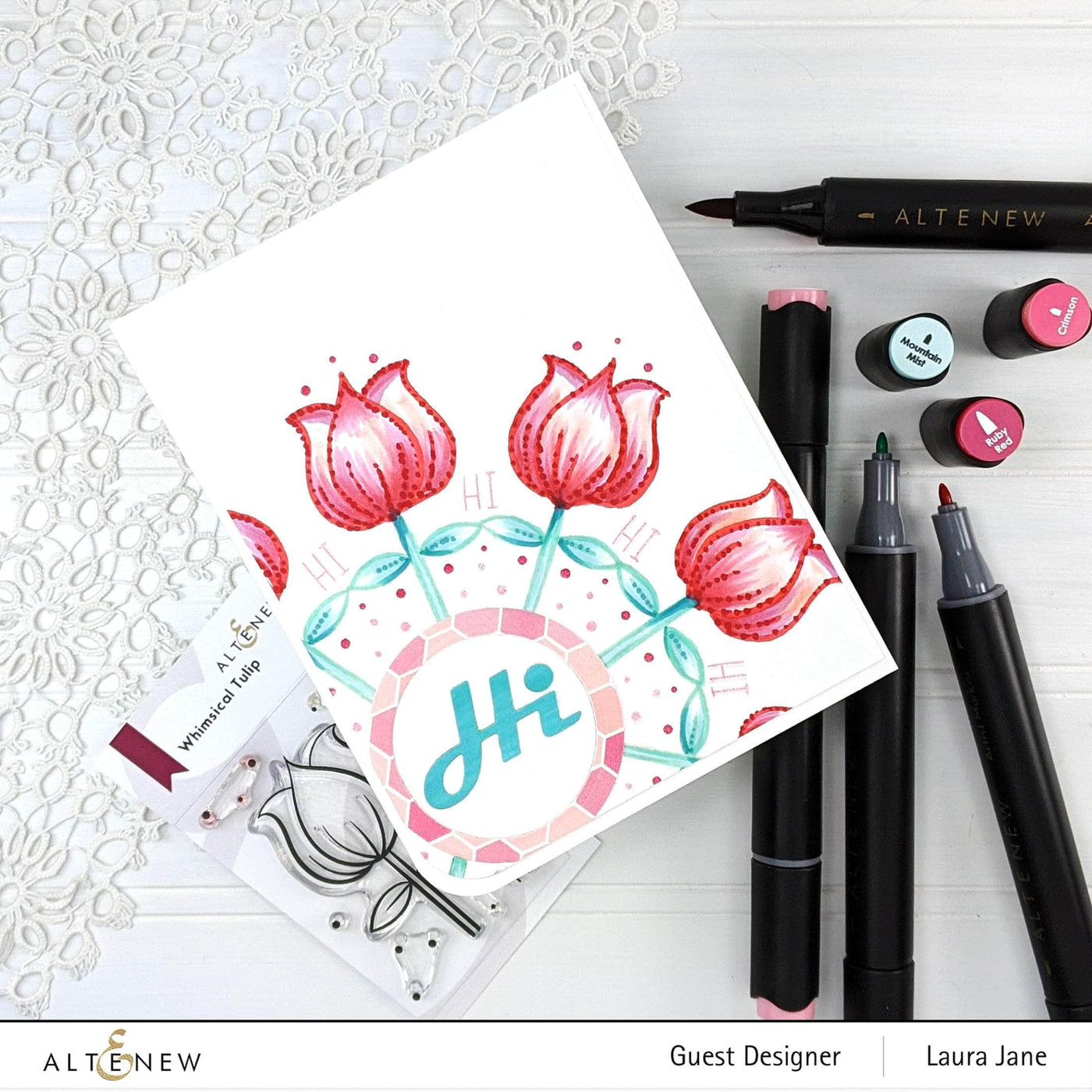 Photocentric Clear Stamps Whimsical Tulip Stamp Set