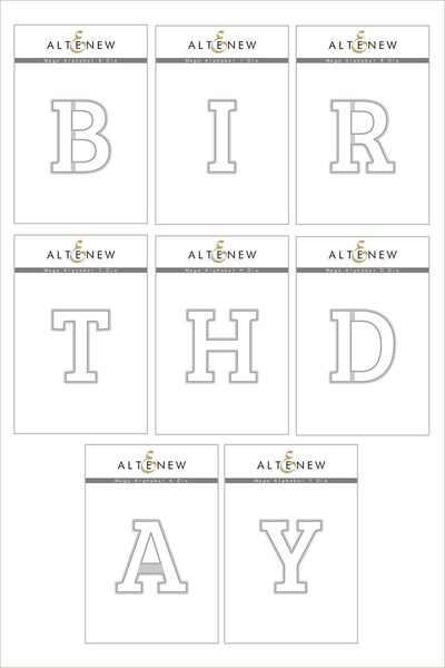 Altenew Die Bundle Mega Alphabet 'Birthday' Bundle