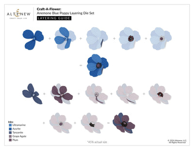 Craft-A-Flower: Anemone Blue Poppy Layering Die Set