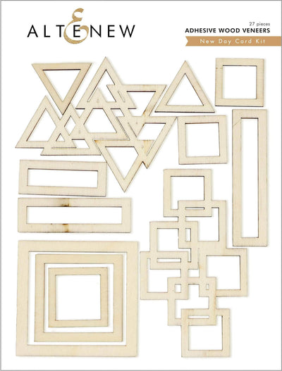 Altenew Embellishments New Day Card Kit Wood Veneer Frames