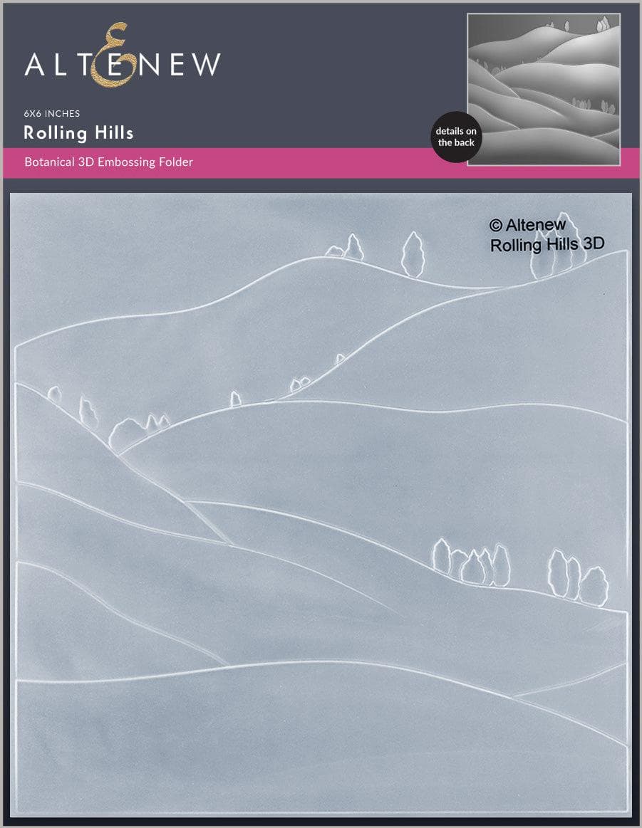 Part A-Glitz Art Craft Co.,LTD Embossing Folder Rolling Hills 3D Embossing Folder