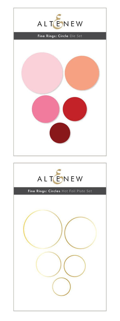 Altenew Hot Foil Plate & Die Bundle Fine Rings: Circles Hot Foil Plate & Die Bundle