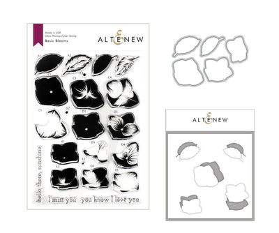 Altenew Stamp & Die & Stencil Bundle Basic Blooms Stamp & Die & Mask Stencil Bundle