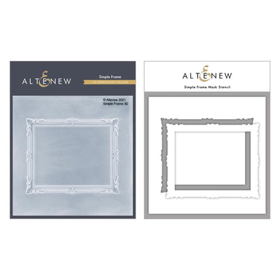 Altenew Stencil Bundle Simple Frame 3D Embossing Folder & Mask Stencil Bundle