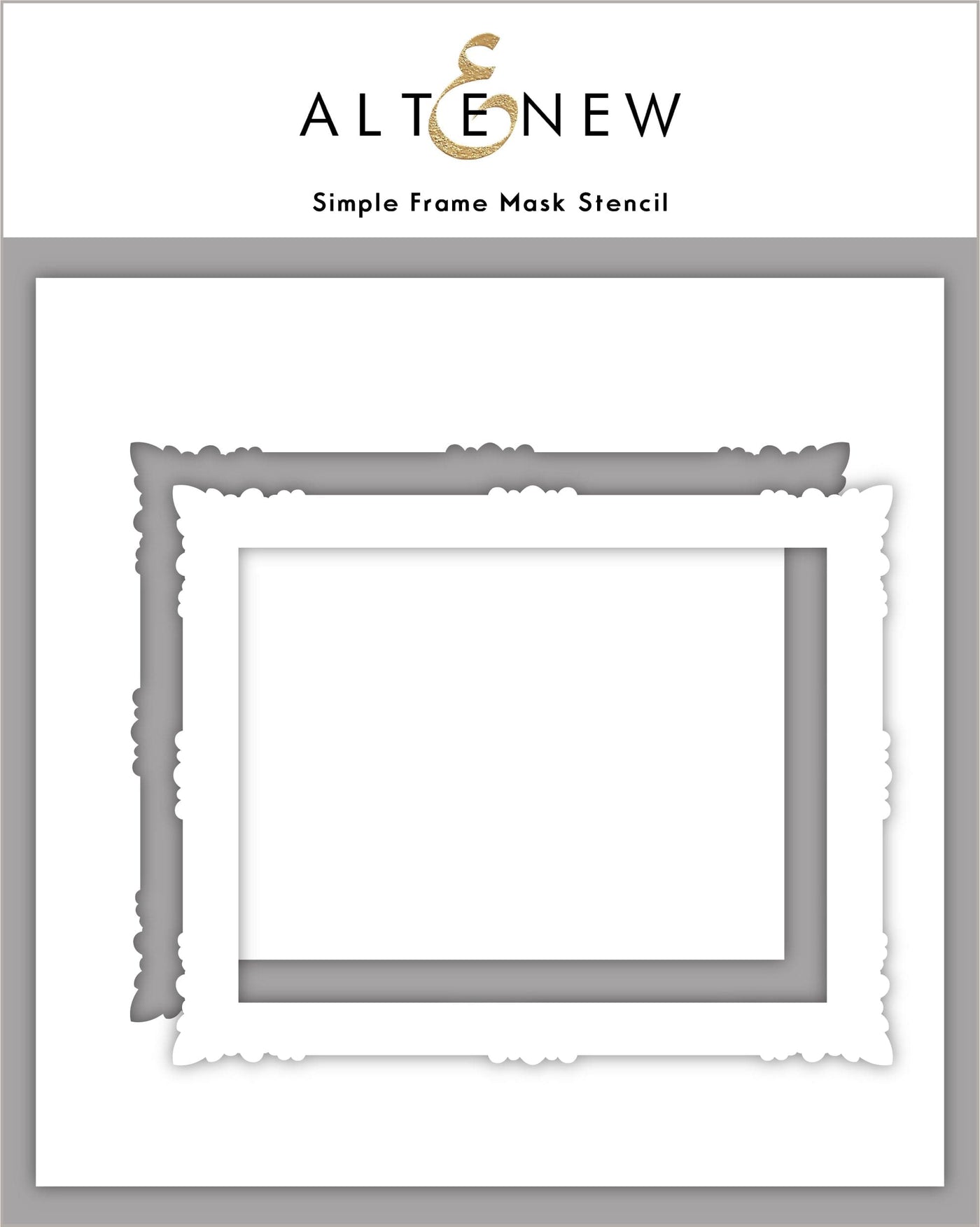 Altenew Stencil Bundle Simple Frame 3D Embossing Folder & Mask Stencil Bundle