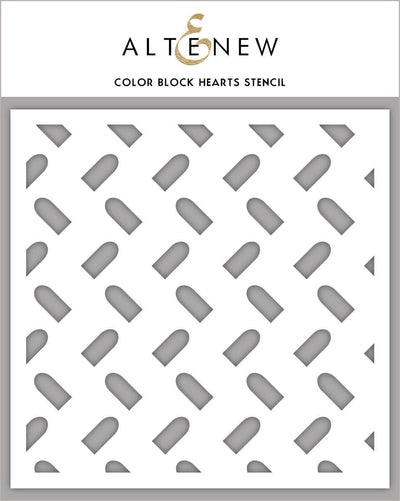 Photocentric Stencil Color Block Hearts Stencil