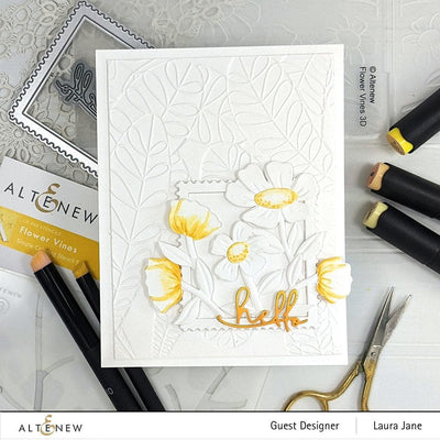 Altenew Stencil & Embossing Folder Bundle Flower Vines Embossing Folder & Stencil Bundle
