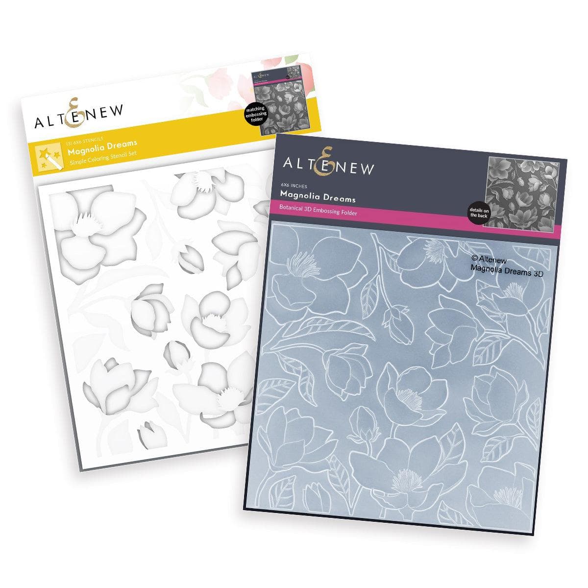 Magnolia Dreams: Stencil & Embossing Folder Bundle | Altenew