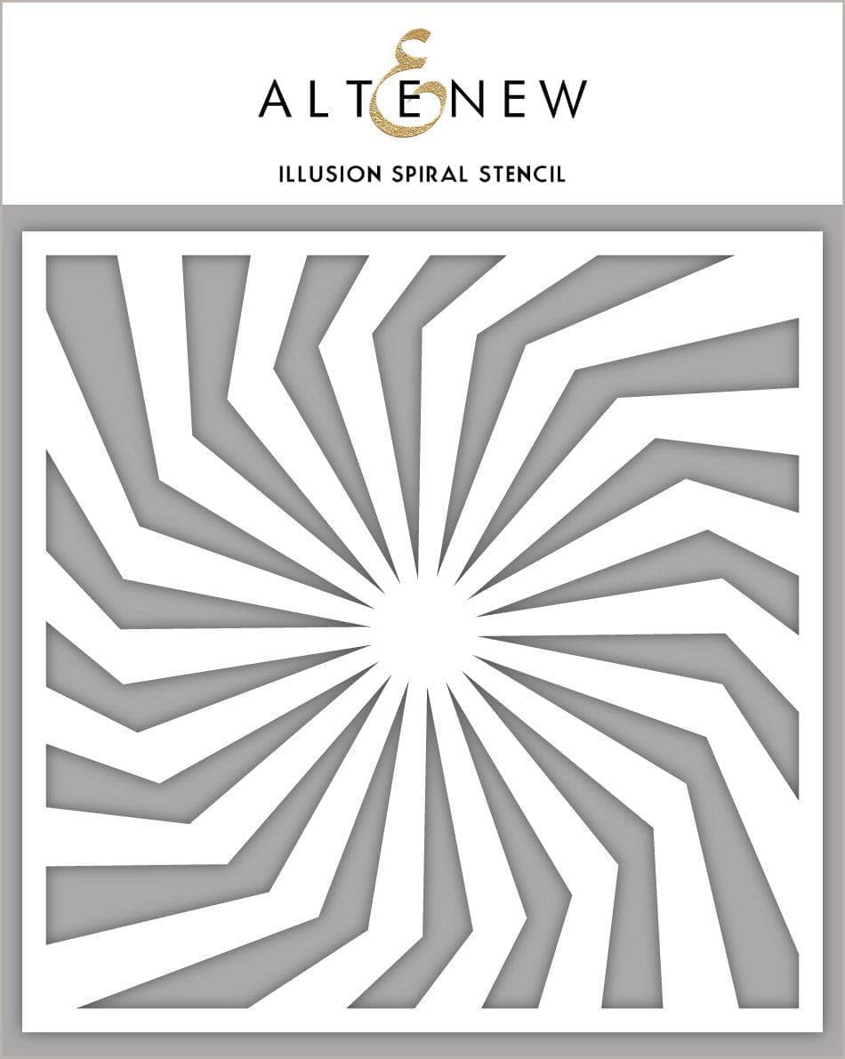 Photocentric Stencil Illusion Spiral Stencil