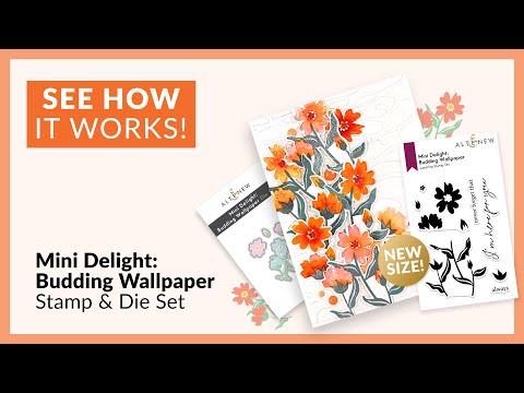 Mini Delight: Budding Wallpaper Stamp & Die Set