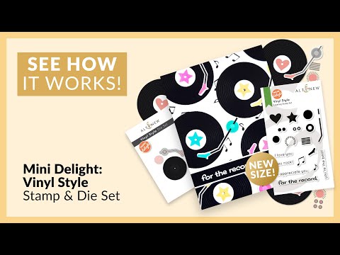 Mini Delight: Vinyl Style Stamp & Die Set