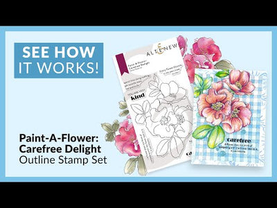 Paint-A-Flower: Carefree Delight Outline Stamp Set