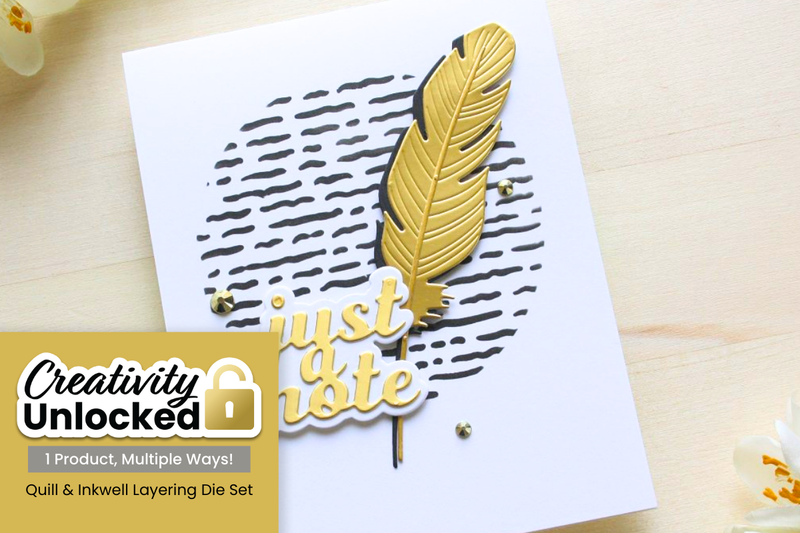 2 Ways to Make a Classic Statement Using the Quill & Inkwell Layering Die Set