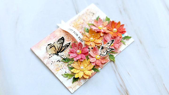 rustic spring watercolor floral card