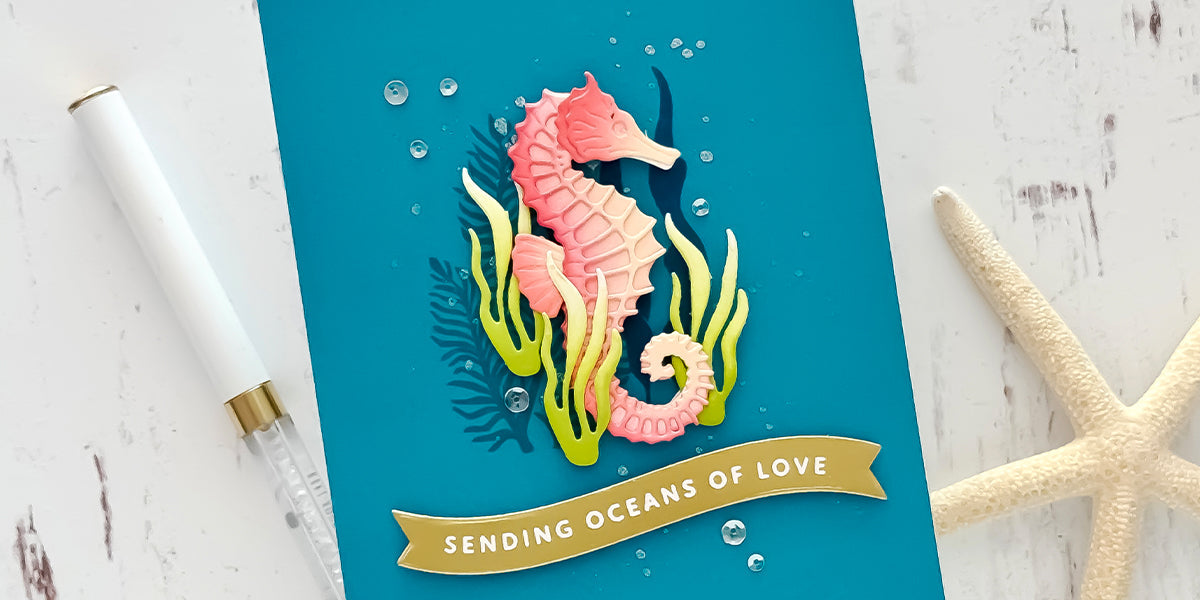 Hot foiled wavy banner sentiment