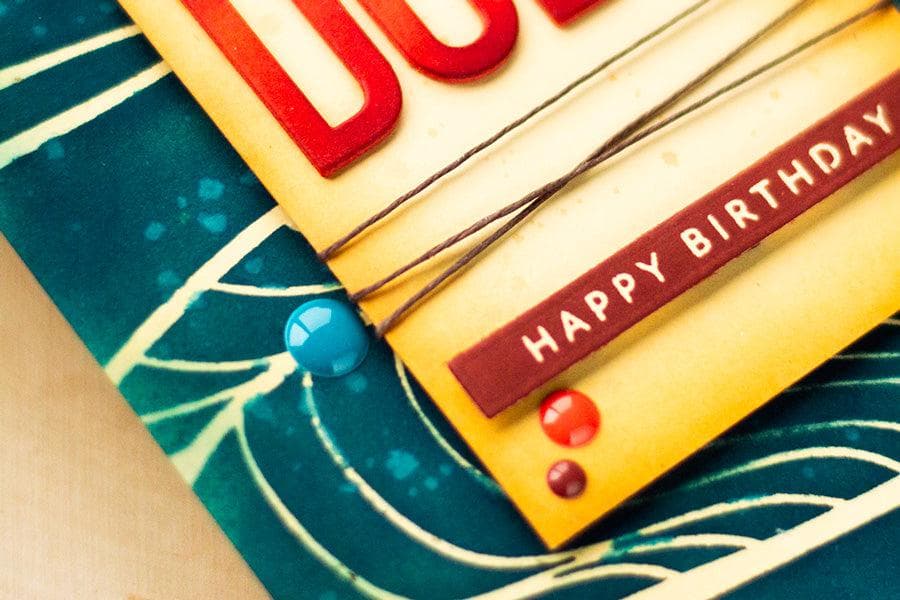 masculine ink blended card