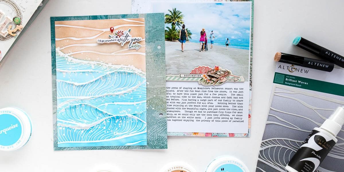 @altenew_adding texture to your projects using  a stencil by Nathalie DeSousa