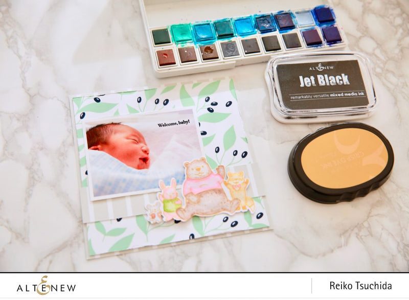 Stamping Techniques on Scrapbook Projects feat. Baby Shower Stamp Set