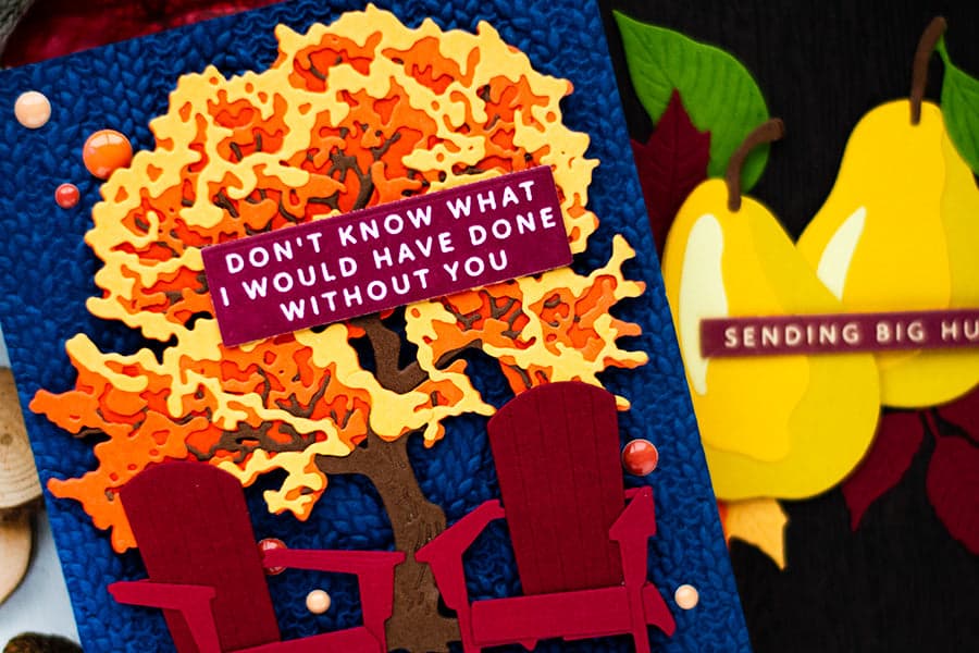 Graphic Card Ideas: Two Bold Fall Layered Designs | Altenew