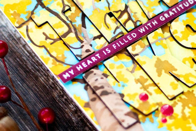 Fall Card Idea: Aspen Sky Background & Dimensional Sentiment