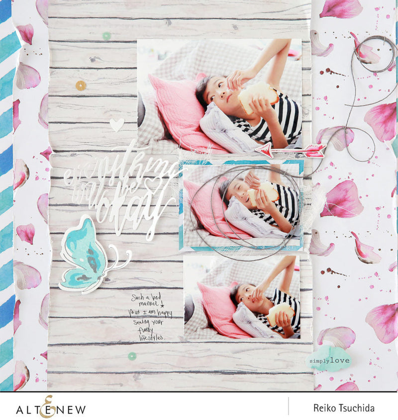 A Quick Scrapbook Page with Title Die and Butterflies Stamp Set