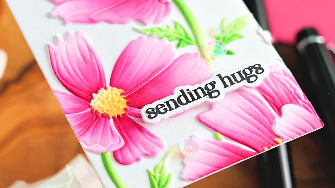 Smple Stenciling with Embossing Folders