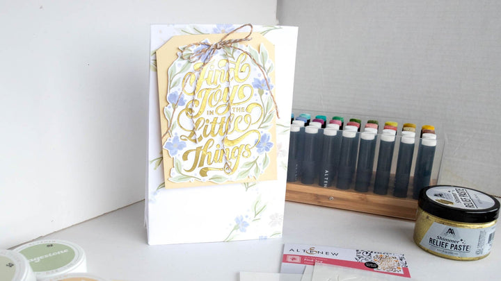 @altenew_ add a touch of class to your gift wrapping by Nathalie DeSousa