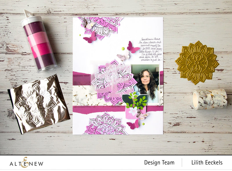 Hot Foiling on a Scrapbook Layout