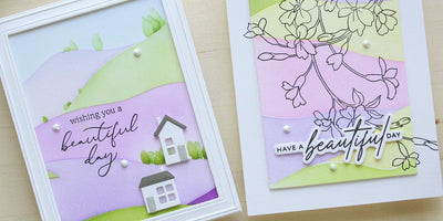 Rolling Hills Stencil Set - A Creative Twist on Scenic & Modern Card Designs