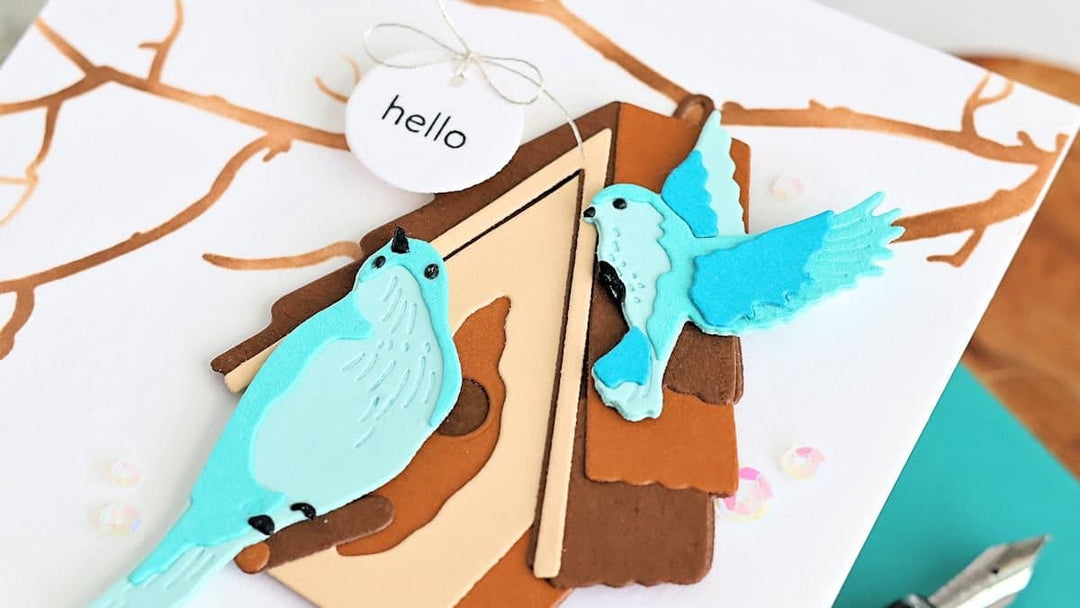 Scene Building with Stenciling and Die Cutting by Michelle Short for Altenew